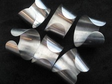 Uchwyty na serwetki/serwetki x 6, nowoczesne, półotwarte wzornictwo ze stali nierdzewnej