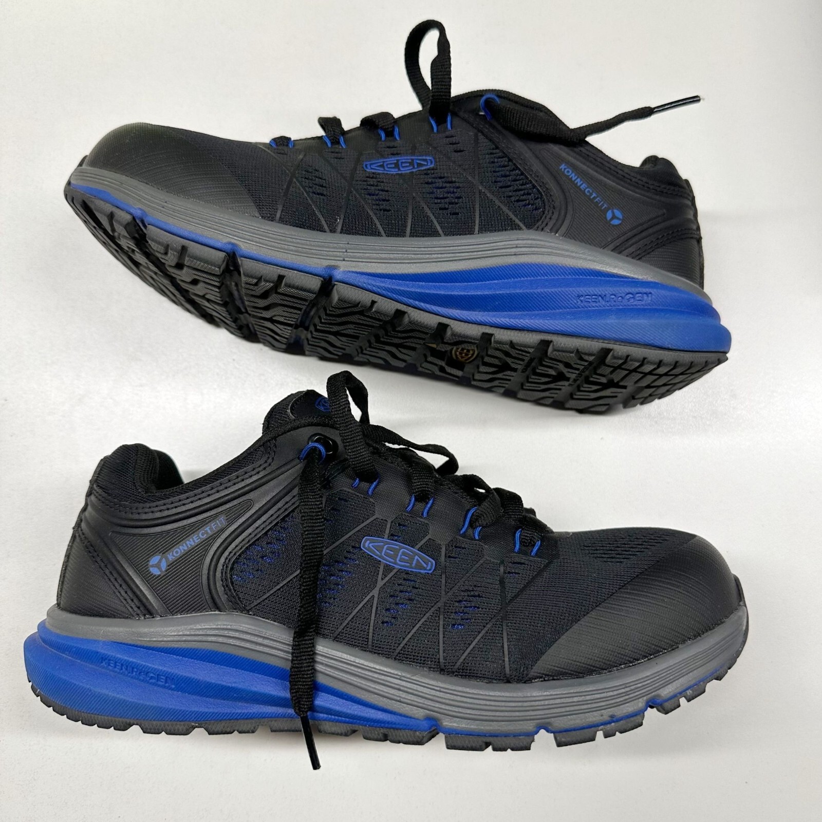 Scarpa da lavoro donna Keen Utility Vista Energy sneaker blu nautico nera larghezza 8 5