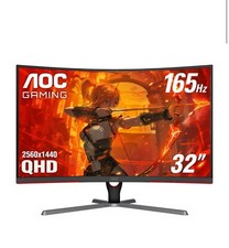 AOC - CQ32G4VE 31.5" VA Curved Gaming Monitor, QHD 2560x1440 , 180Hz, 0.5ms,...