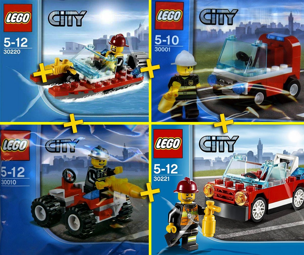 Lego City Minifigures Pompiers 30001 30010 Jouet de Construction Collector