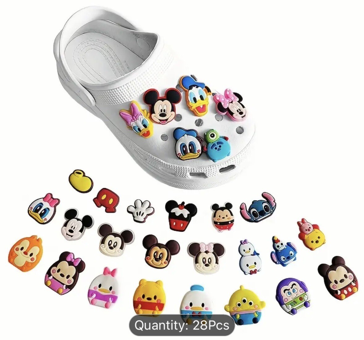 Lot Of 28 Disney Croc Charms, Shoe Charms eBay