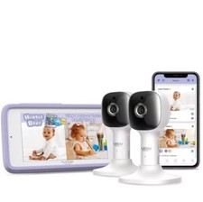 Hubble Connected Nursery Pal Cloud Touch Twin Smart WiFi Enabled Baby Monitor
