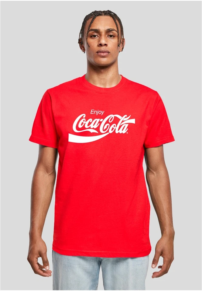 MERCHCODE Maglietta T-shirt uomo girocollo stampata Coca Cola Logo Cityred - Image 3 of 4