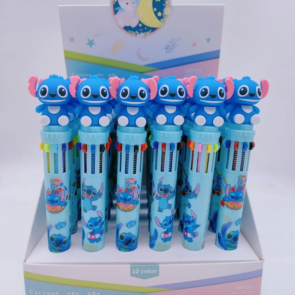 Stitch Luminous Ballpoint Pen 4/6/8/10/12 Color Fluorescent Pen Children Gift - Image 3 of 4