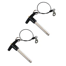 Pair of Stainless Steel 304 Push-Button Quick Release Pin T Handle Lock Pins ...