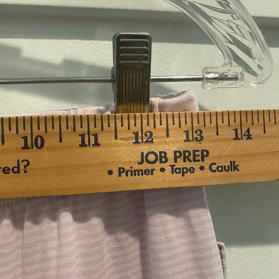 Life Is Good Pajama Set Womens Small S Pink White Striped Coffee