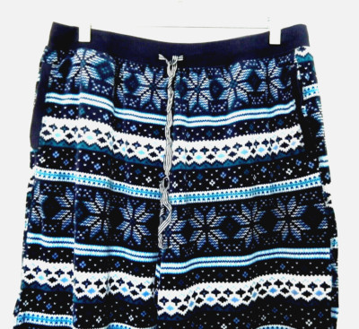 NAUTICA Festive Holiday Snowflakes Super Soft Plush Sleep/Lounge Pants-L