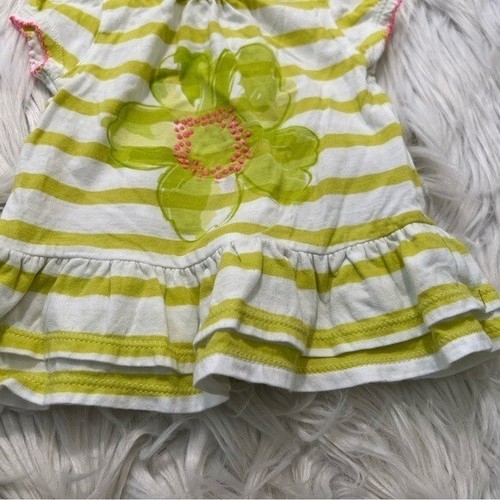 Just One You Made by Carter’s Baby Girls’ Size 6 Months Top Lime Green White - Picture 4 of 9
