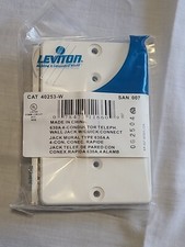 Leviton 40253-W 630 4-Conductor Teleph. Wall Jack W/Quick Connect 10PACK