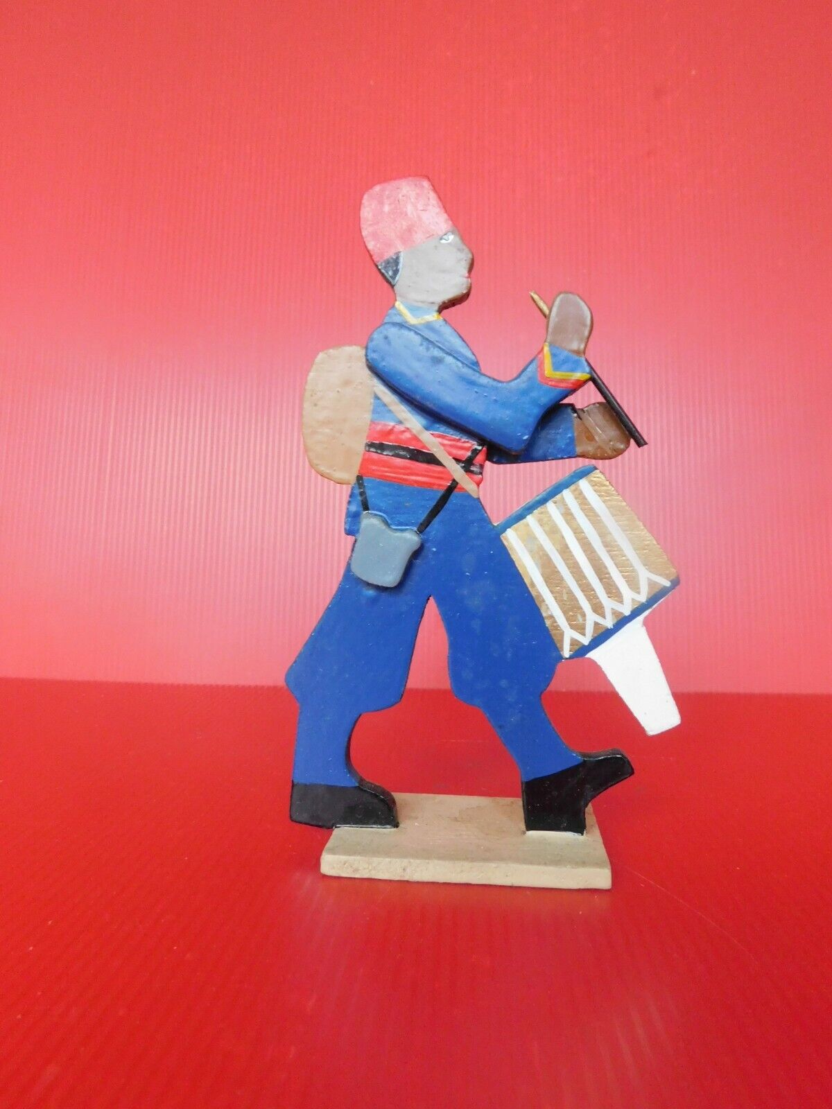 LUCOTTE: Figurine Silhouette Wood: Drum Of Sharpshooters Senegalese