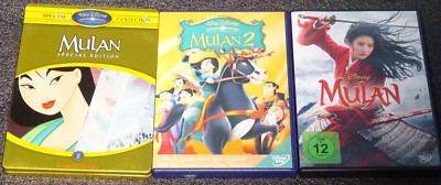 Mulan 1+2 + Realverfilmung (DVDs) Walt Disney
