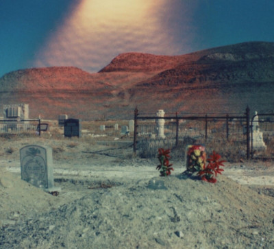 PHOTO PRINT Nevada Desert Cemetery Headstone Sunlight Ray Graveyard Spirit Light
