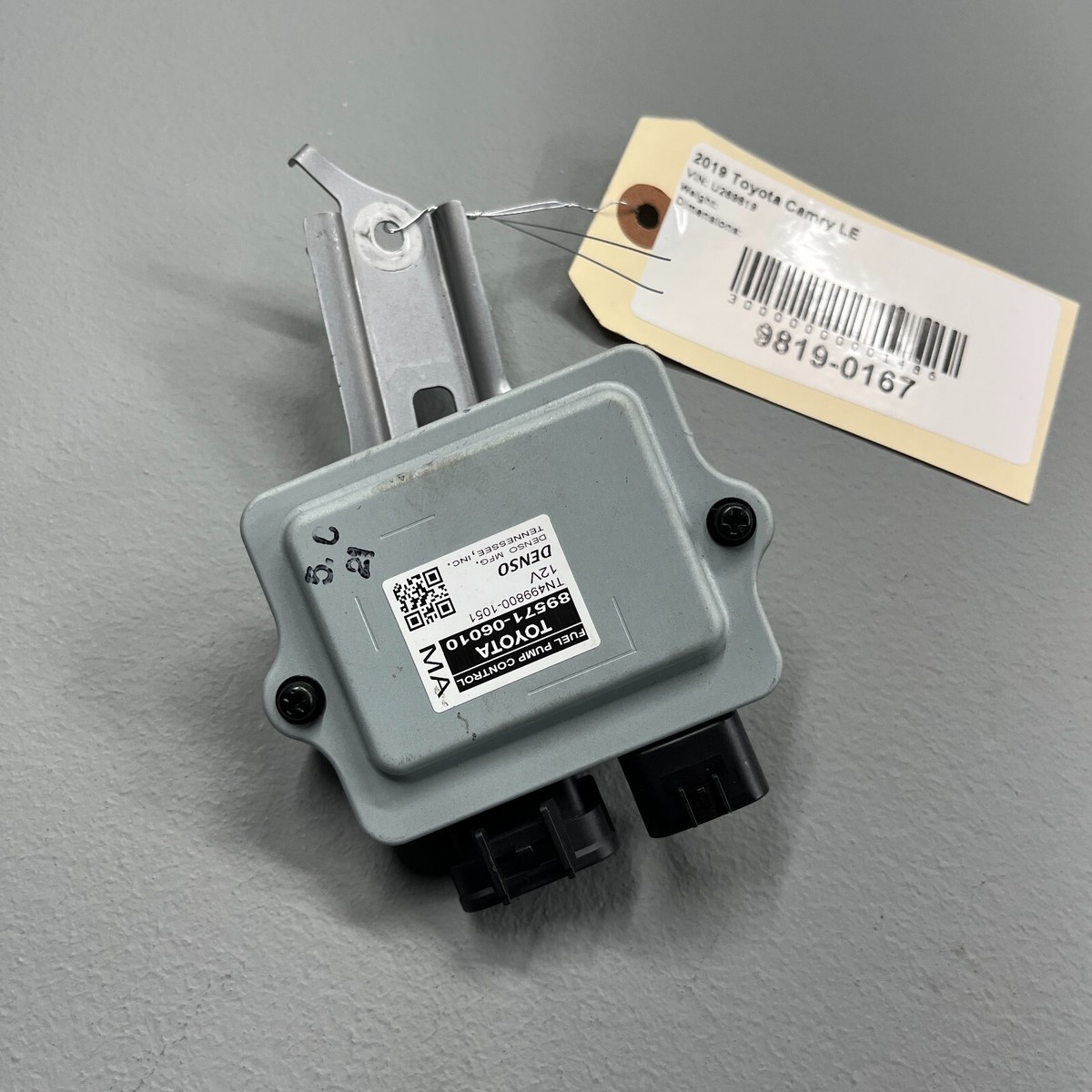 2018 2019 2020 2021 TOYOTA CAMRY 2.5L FUEL PUMP COMPUTER CONTROL