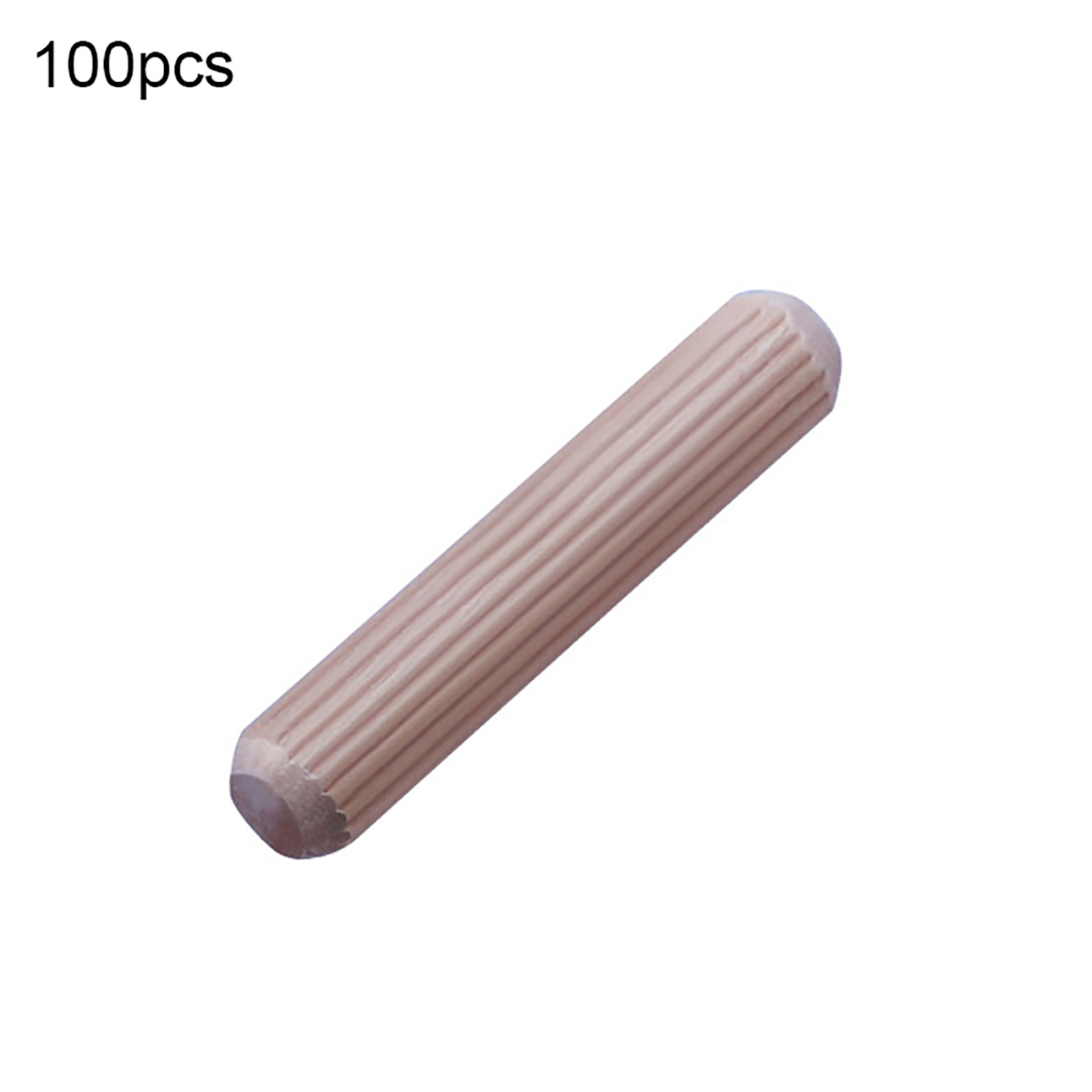 100pcs 6/8/10mm Wooden Dowel Pins Fluted Impact Resistance Grooved
