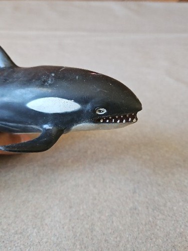 (4) Vtg AAA Whale Sea Toy Rubber Figure Killer Sperm Whale Dolphin Tiger Shark - Picture 17 of 21