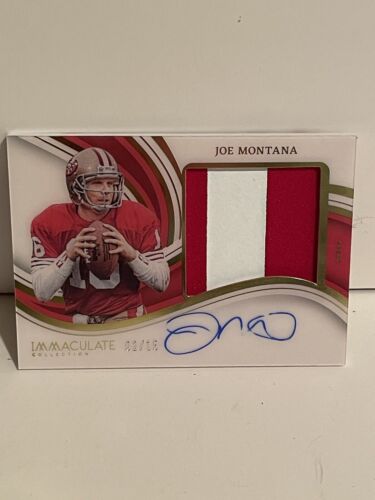 2023 panini immaculate Joe Montana premium Patch Auto 2/15 on card auto - Picture 1 of 3