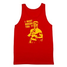 I Must Break You Rocky Ivan Drago Boxing Ussr 80S Red Tank Top