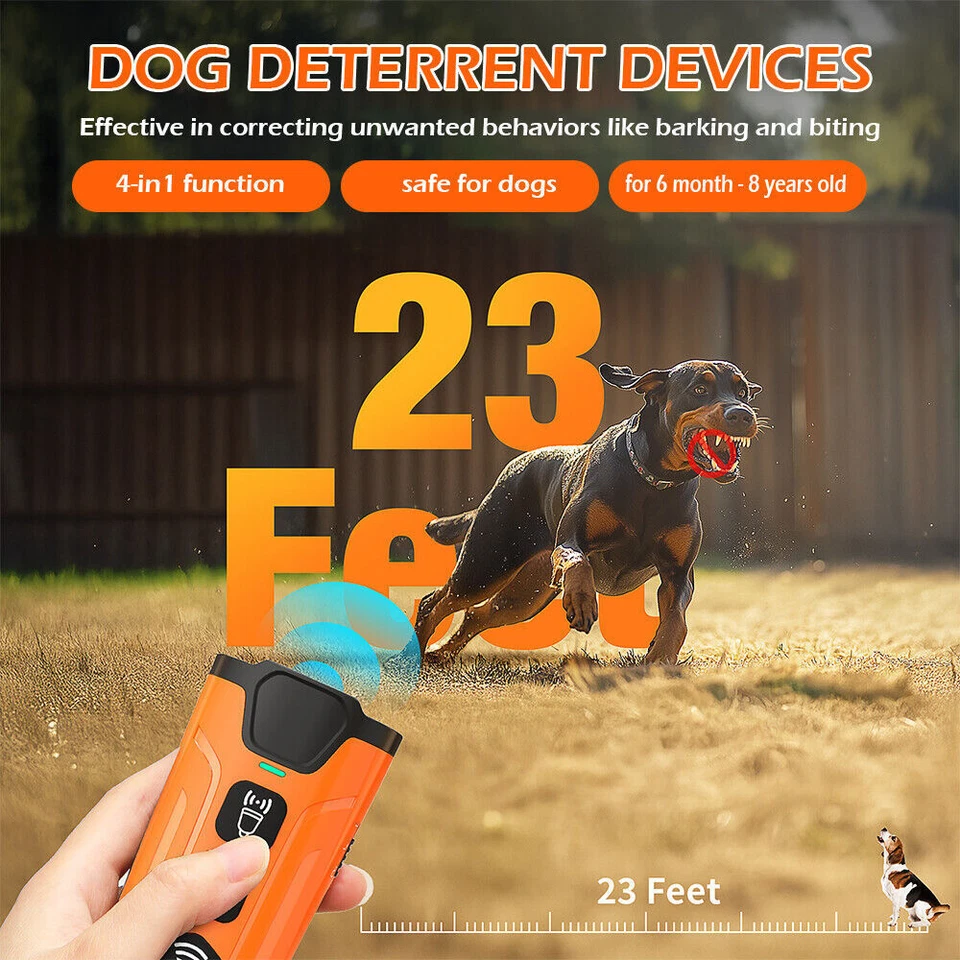 Ultrasonic Dog Bark Deterrent Devices Anti Barking Control Training Rechargeable - Image 2 of 4
