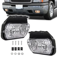 Pair Bumper Fog Lights Lamps Left+Right For Chevy Silverado Avalanche 2003-2006