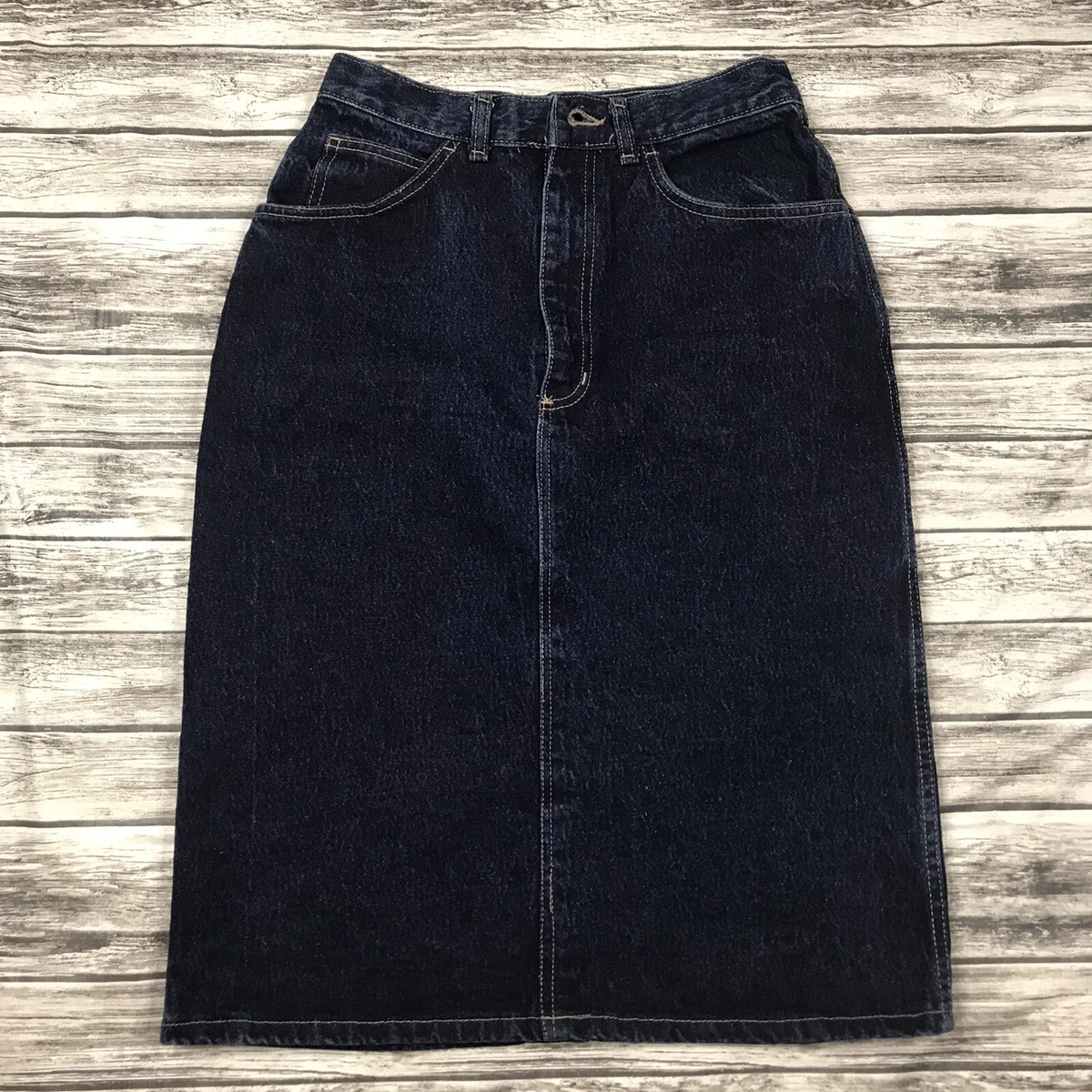 Knee length clearance jean skirts 80's