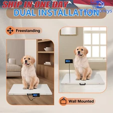 Large Digital Pet Scale Animal Veterinary Weight Dog Cat Pet Floor Scale 660LBS