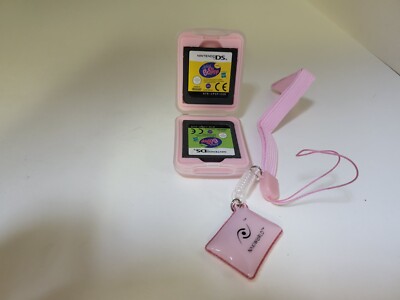 MINI PINK Hard Shell Protective storage Case Holds 2 Nintendo DS Cartridges #A8