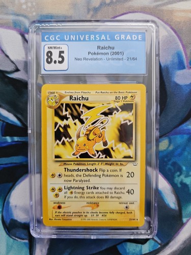 Raichu (Unlimited) graded CGC 8.5 for sale on eBay