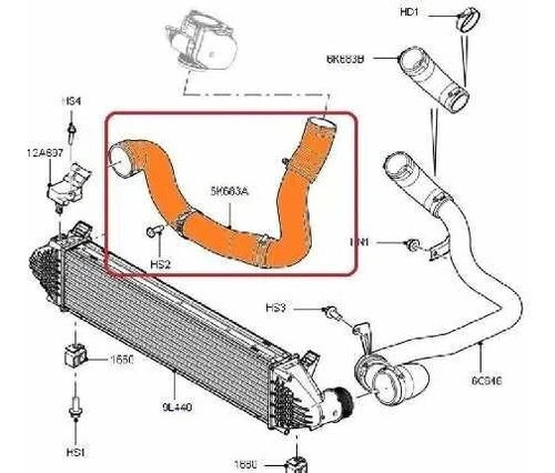 Turboschlauch Ladeluftschlauch für LAND ROVER FREELANDER II 2.2 TD4 LR002589 - Bild 5 von 8