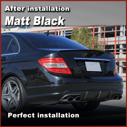 For Mercedes Benz W204 C63AMG Sedan 2009-11 Matt Black Rear Bumper Diffuser Lip - Bild 3 von 11