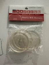 BBP Bazzill Basics Paper 4.5 Clear Really Big Buttons Pk 3  Scrapbooking Crafts