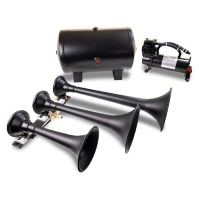 Kleinn Triple Black Horn Kit w/ 150 PSI waterproof 5.0 Gal Air Tank