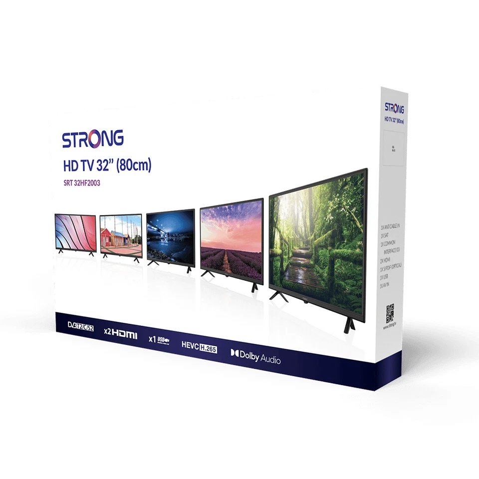 STRONG SRT 32HF2003 HD TV 32'' 80 cm HD Ready DVB-T2/C/S2 CI Einschub USB HDMI - Bild 2 von 4