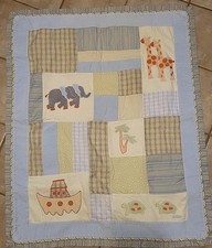 Cocalo Baby Comforter Quilt Giraffe, Monkey, elephant Baby Comforter 44x 38 Vtg