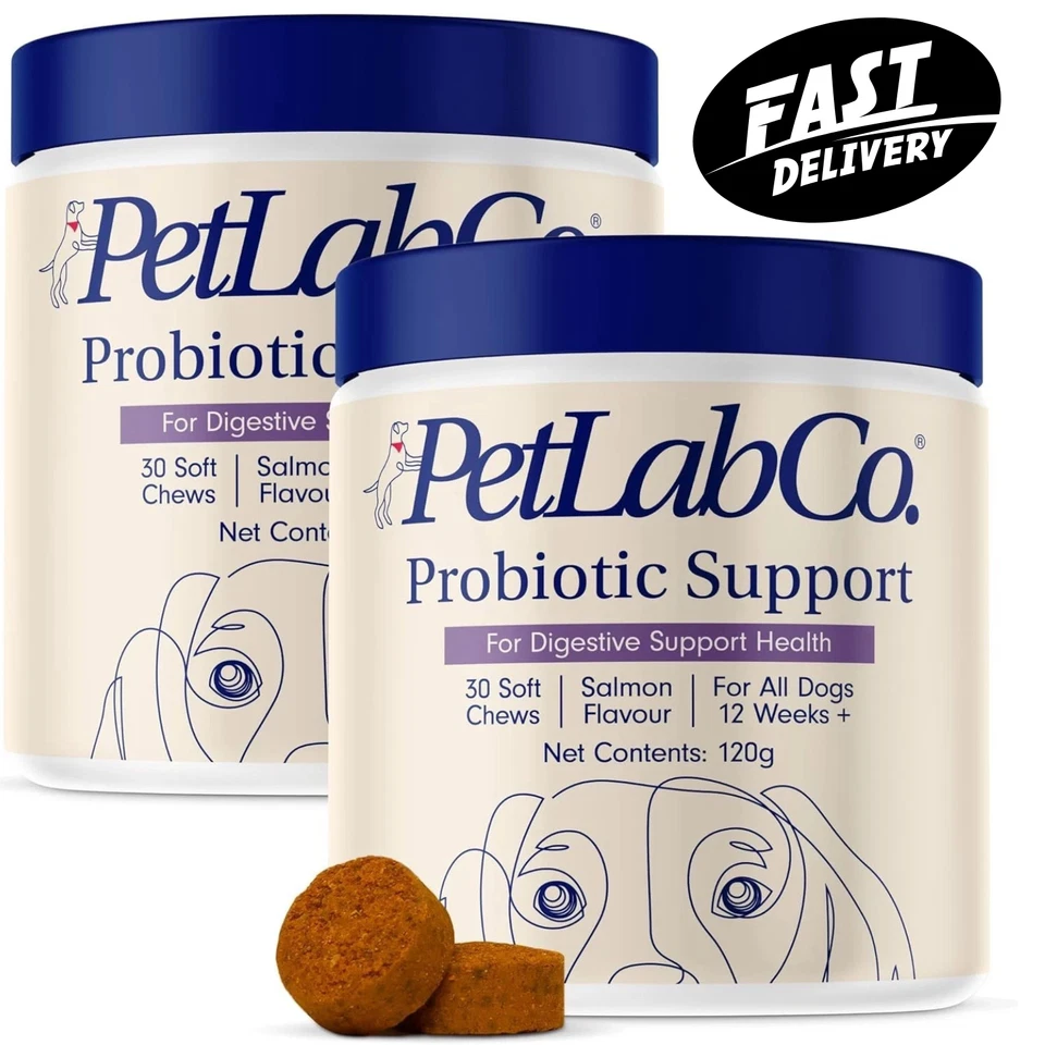 BRANDED 2 Pack - Petlab Co Probiotic Dog Chews Gut Health Support Treats Stop Itchy Skin