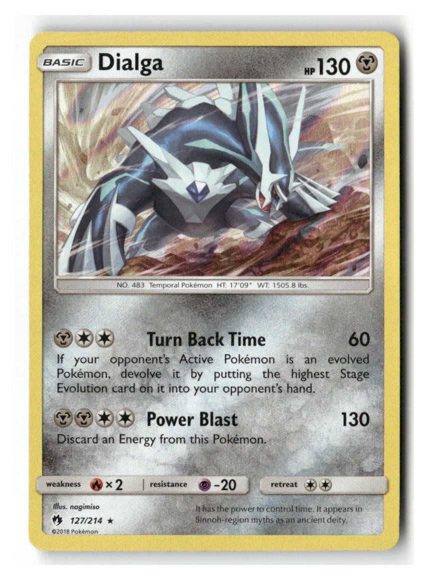 Dialga 127/214 Holo Rare Lost Thunder Pokemon Holo Near Mint
