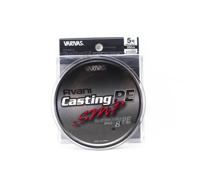 Tresse De Pêche Varivas Avani Casting PE SMP 300m - Résistance 160 Lbs - Diamètre 0.57 Mm - 8 Brins