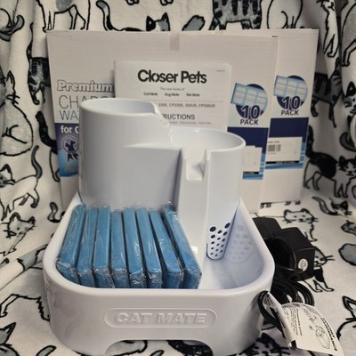 Cat Mate Pet Water Fountain & 28 FILTERS 70 Fluid Oz.  BENEFITS CHARITY  =^..^=