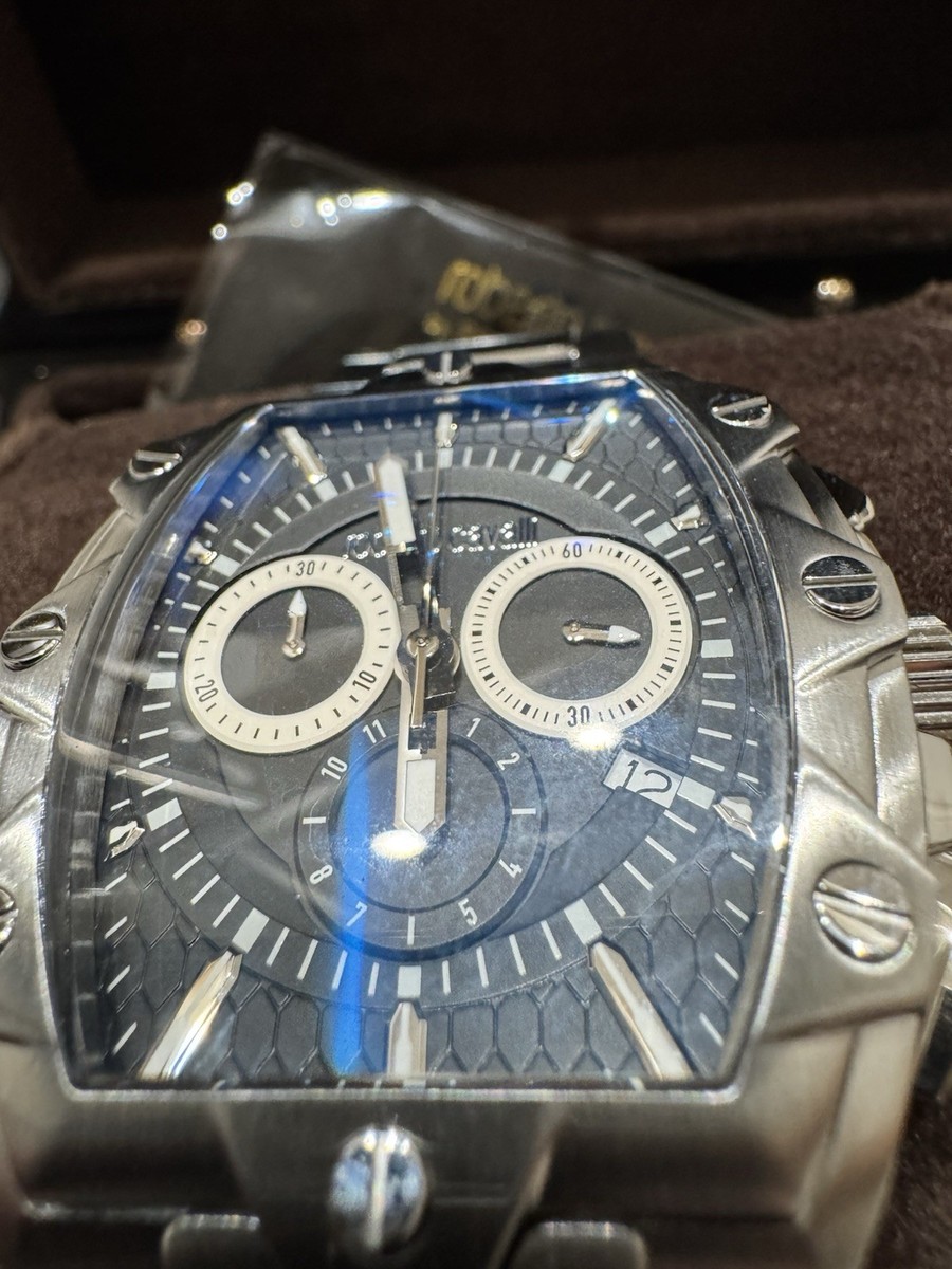 【箱付き】roberto cavalli 時計 FRANCK MULLER 不動 ロベルト・カヴァリ BY フランク・ミュラー』から、涼しげなスケルトン