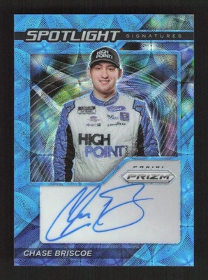 2021 Prizm #SS-CB Spotlight Hyper Blue Carolina Blue Chase Briscoe #/50 Auto