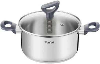 Tefal Kochtopf 20cm Edelstahl Induktion mit Deckel Daily Cook G71244