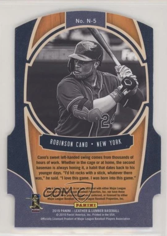 2019 Panini Leather & Lumber Naturals Robinson Cano #N-5 - Image 2 of 2
