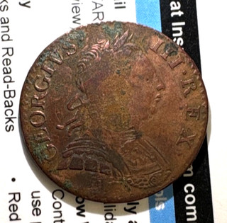 ☆ OUTSTANDING !! 1773 Geo III Colonial Copper Coin ☆ TOTALLY ORIGINAL !! ☆