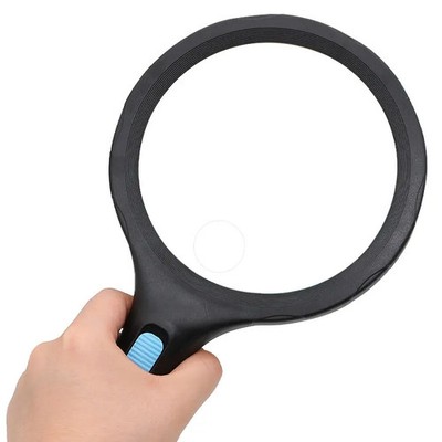 138mm Big Lens HandHeld Illuminated 1.8x5x MagnifyingGlass Loupe with12LED Light