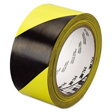 3M 7000028955 2" x 36 yds Hazard Marking Vinyl Tape - Black/Yellow (1-Roll) New