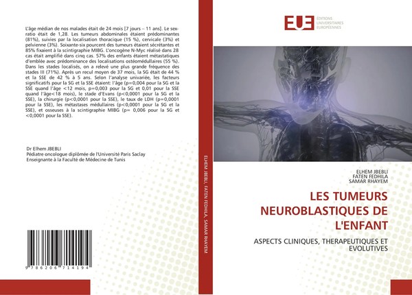 LES Tumeurs Neuroblastiques DE L'enfant Elhem Jbebli (U. A.) Taschenbuch 2024-image