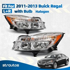 For 2011 2012 2013 Buick Regal Halogen W Bulb Headlight Chrome Leftright Pair For 2011 2012 2013 Buick Regal Halogen W Bulb Headlight Chrome Leftright Pair