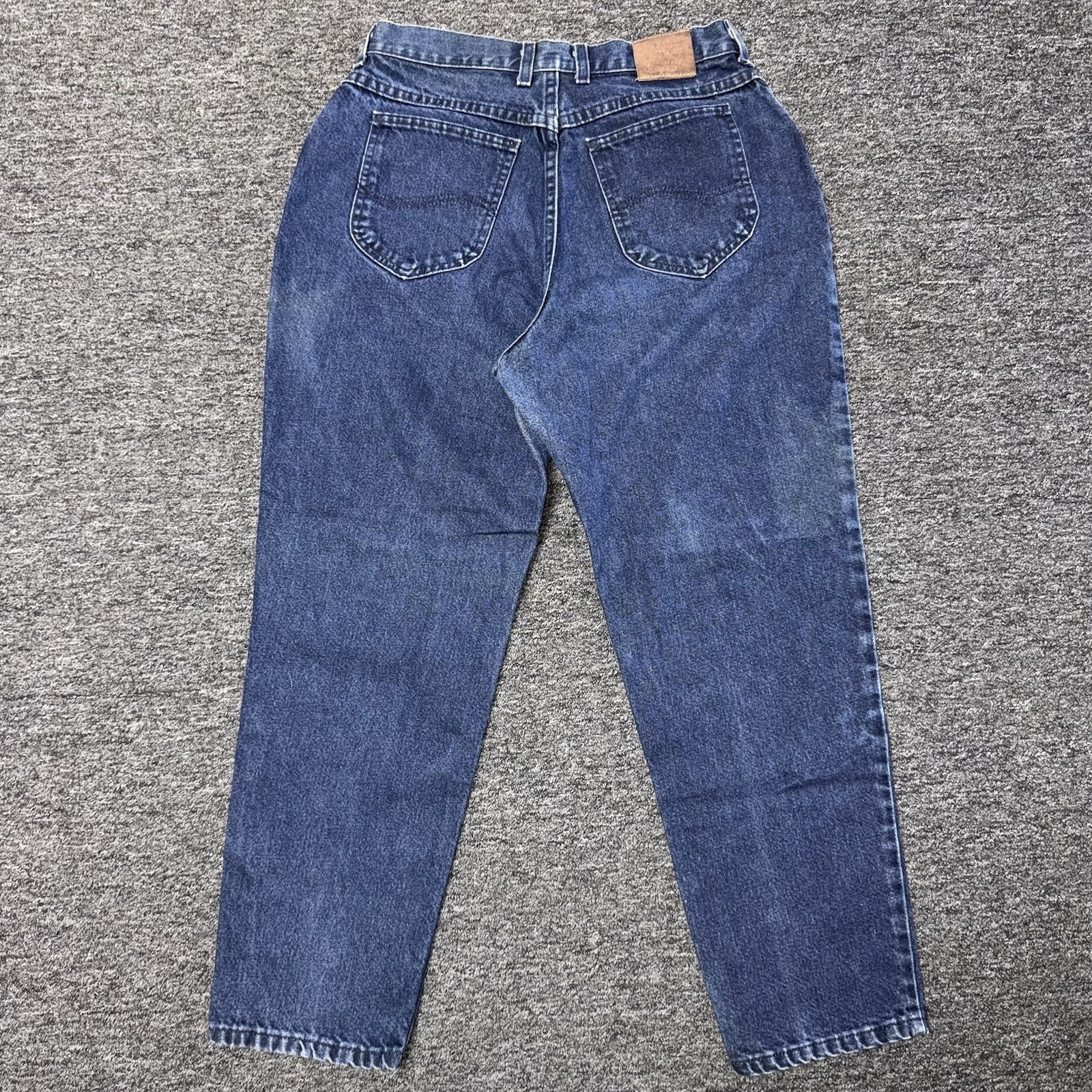 Women’s Vintage 90s Lee Tapered Leg High Rise Dark Wash Blue Denim Jeans Sz 14