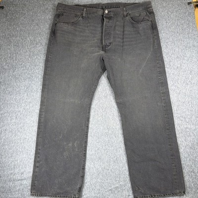 Levi s 501 Jeans Men s 46x32  Straight Leg Button Fly Big  E  Grunge NEW Grey