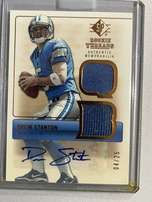 2007 SP Rookie Threads #RT-DS Drew Stanton Rookie Threads Autographs #/25