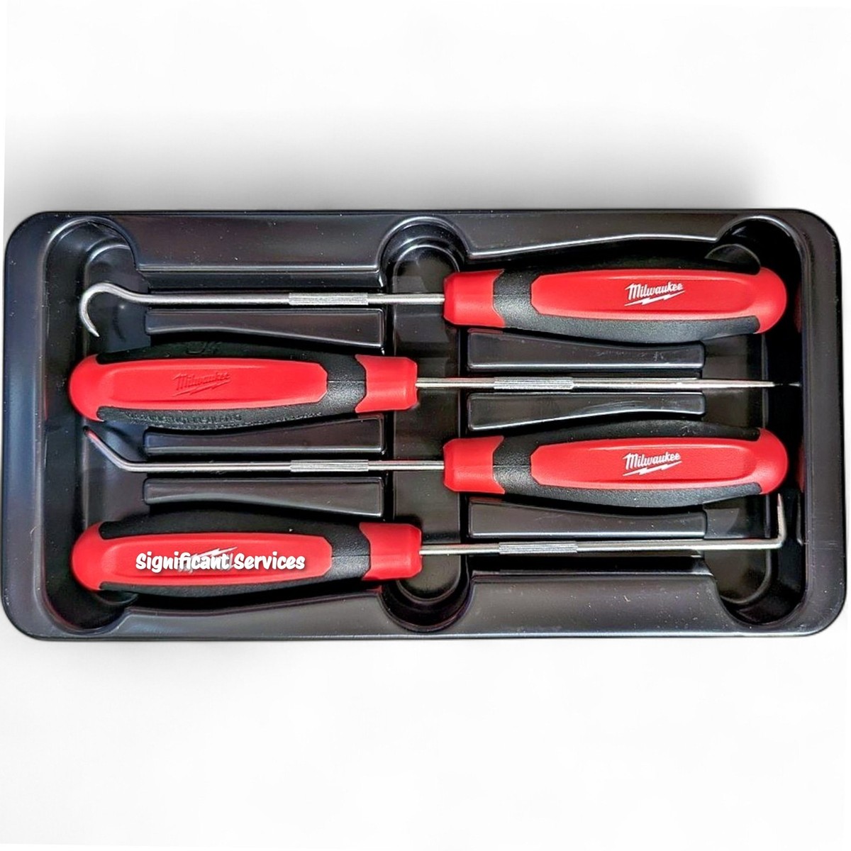 Milwaukee 48-22-9215 4 PC Mechanic Hook Pick Set Heavy Duty Rust